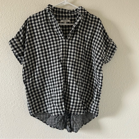 Madewell Tops - Madewell Women’s Check Top Small Boxy Cut Boho Minimalist Contemporary Boho
